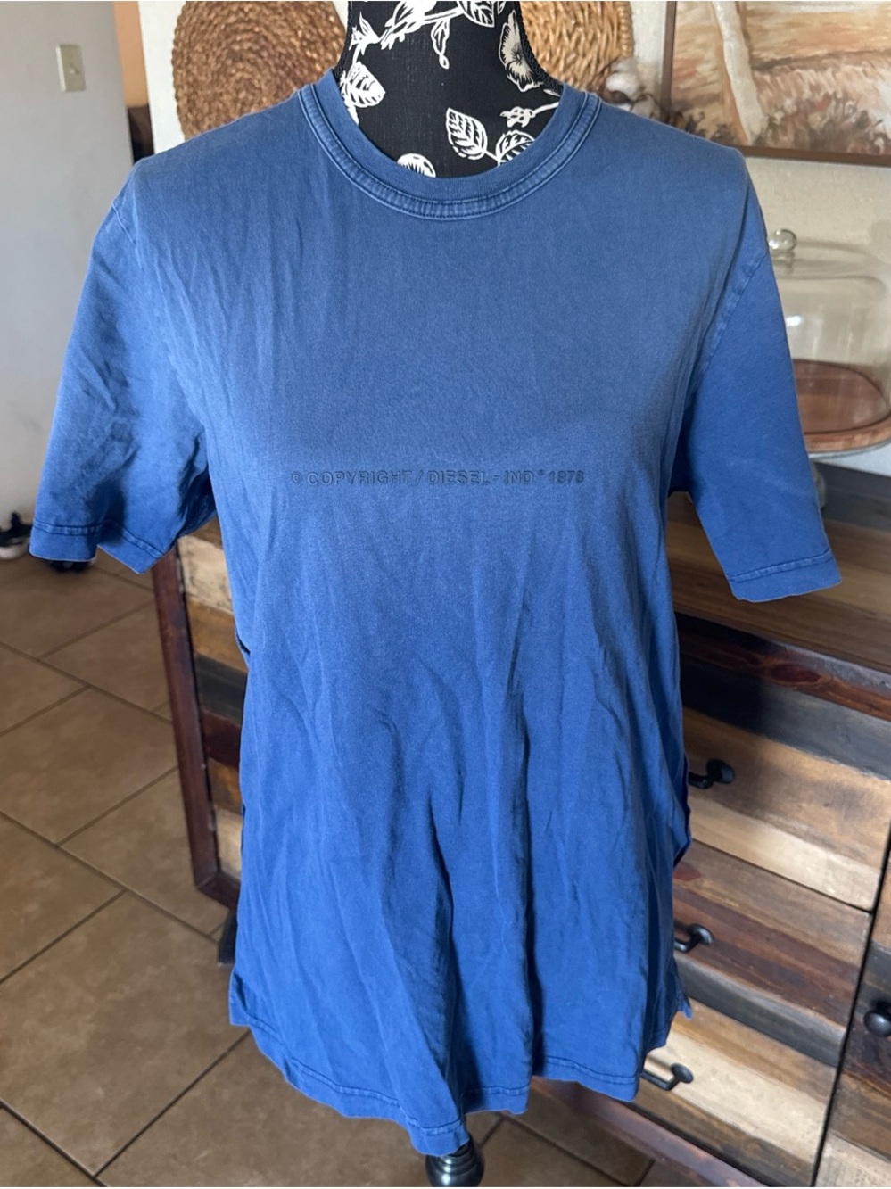 Diesel Blue Short-Sleeve Crew Neck Tee